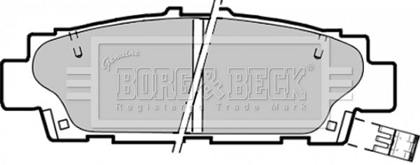 BORG & BECK Комплект тормозных колодок, дисковый тормоз BBP1350
